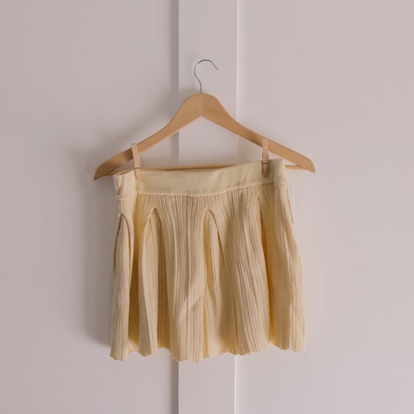 Hippie Rose Butter Yellow Sweater Skirt - Picture 1 of 1